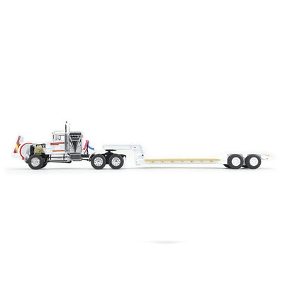 White Western Star 4900 w/Rogers Lowboy Trailer (White)