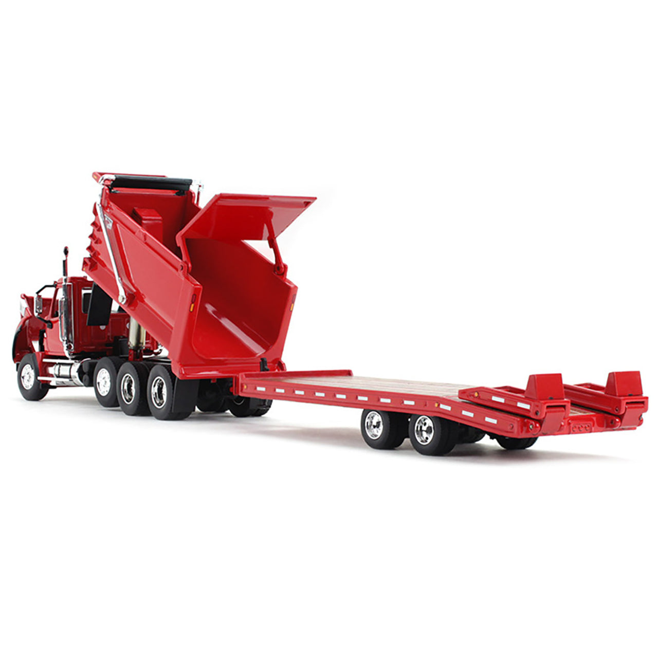 Western Star 49X Dump Truck w/Ox Bodies Dump Bed & Beaver Tail Trailer (Viper Red)