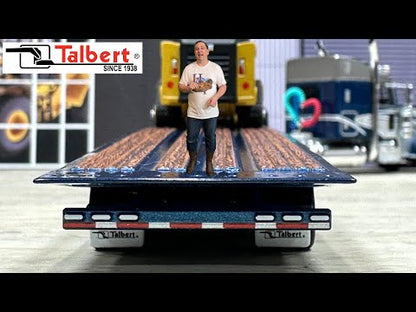 Peterbilt 389 w/Talbert 5553T Tri-Axle Traveling Axle Trailer (Rich Blue/Silver)
