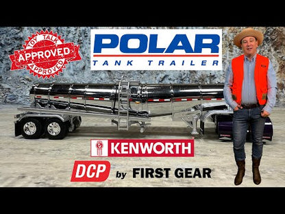 Kenworth W900L Tri-Axle w/Polar Deep Drop Tanker Trailer "TCT" (White/Violet/Chrome)