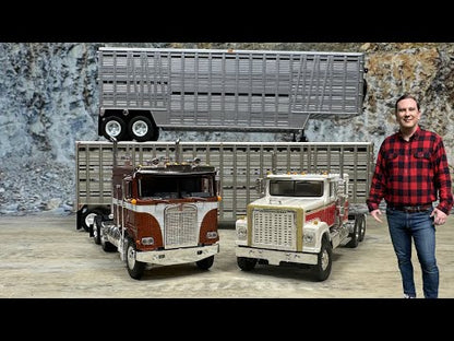 Kenworth K-100E COE w/45' Wilson Livestock Trailer (Brown/Silver)