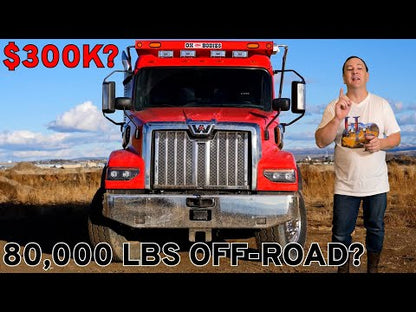 Western Star 49X Dump Truck w/Ox Bodies Dump Bed & Beaver Tail Trailer (Viper Red)