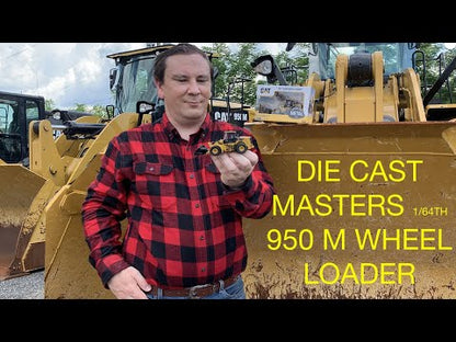 Caterpillar 950M Wheel Loader with Log Fork & Bucket Attachments