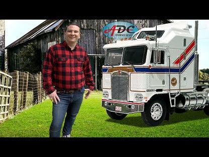 1976 Kenworth K100 Aerodyne COE Tractor "VIT 200" (White w/Red & Blue Stripes)