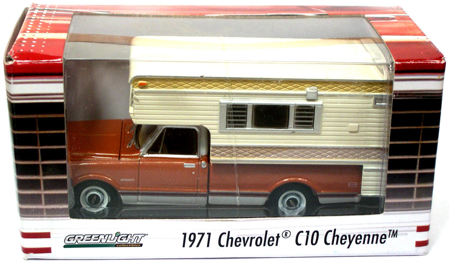 1971 Chevy C-10 Cheyenne w/Large Camper (Brown/White)