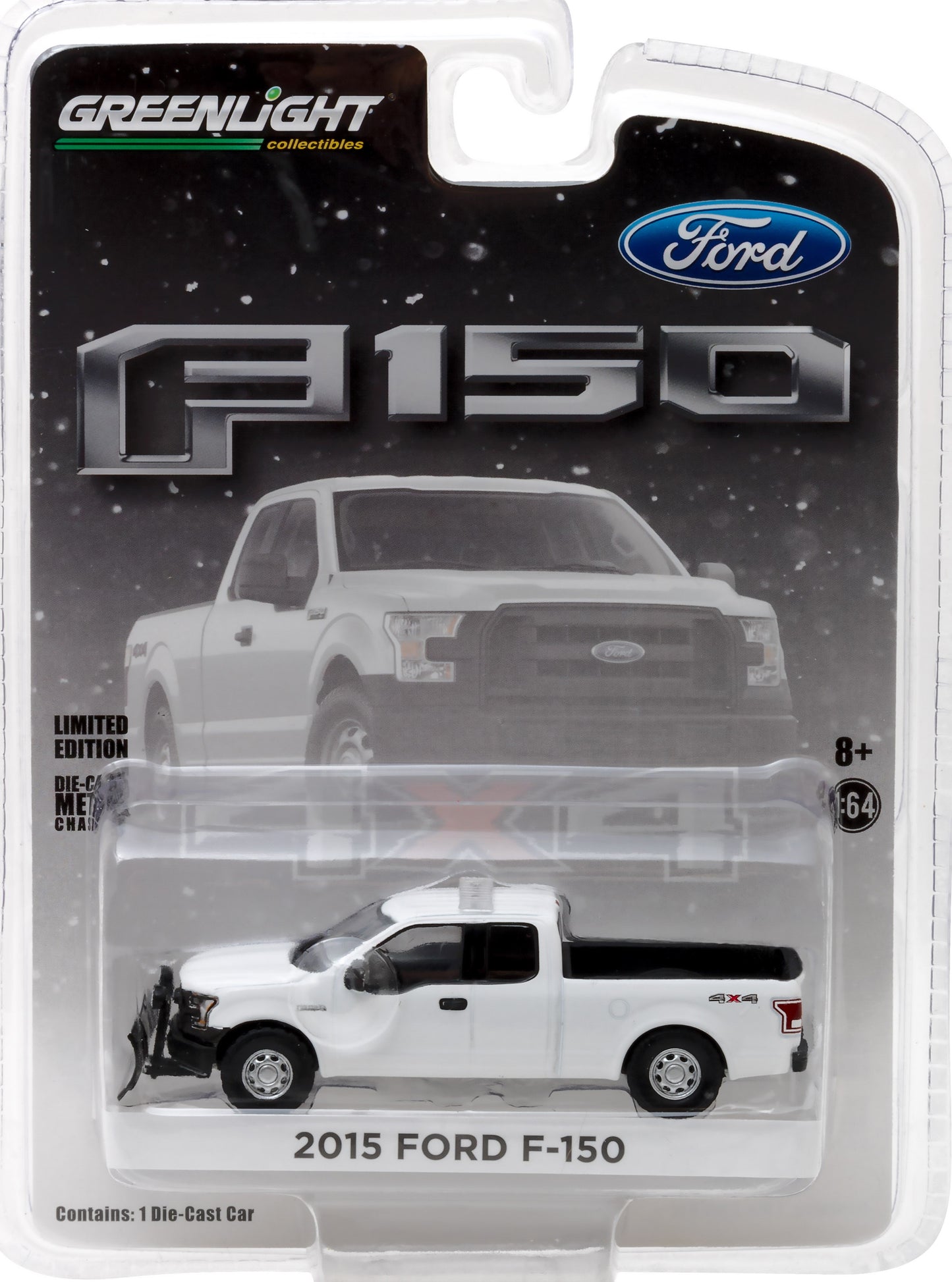 2015 Ford F-150 w/Snow Plow & Roof Light (White)