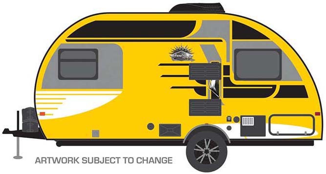 2016 Winnebago Winnie Drop 1710 Travel Trailer (Yellow/Black/White)