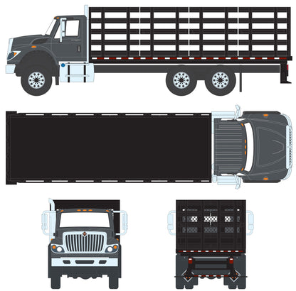 2017 International WorkStar 7600 Stakebed Truck (Gray/Black)