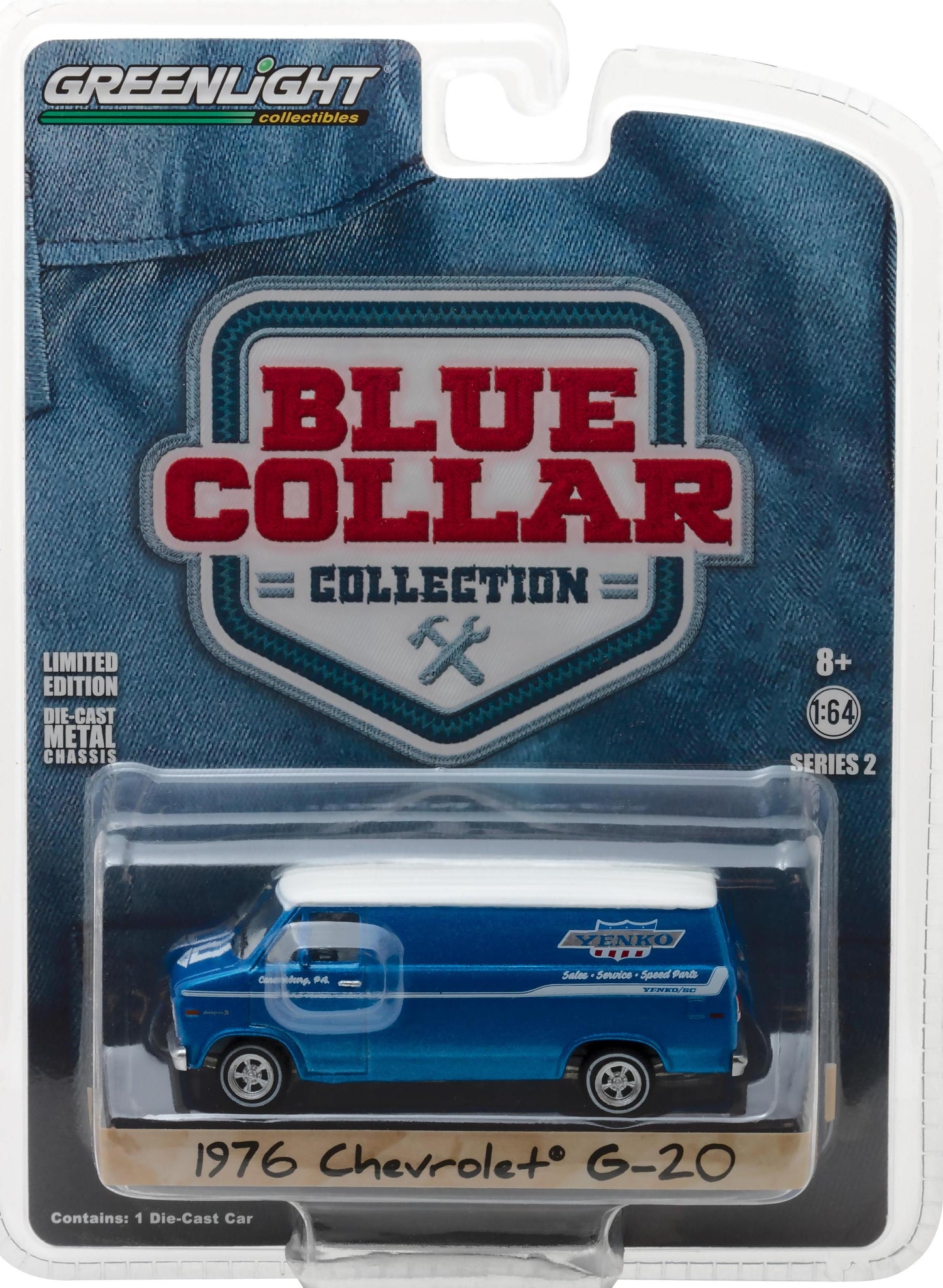 1976 Chevy G20 Van "Yenko Parts" (Blue/White)