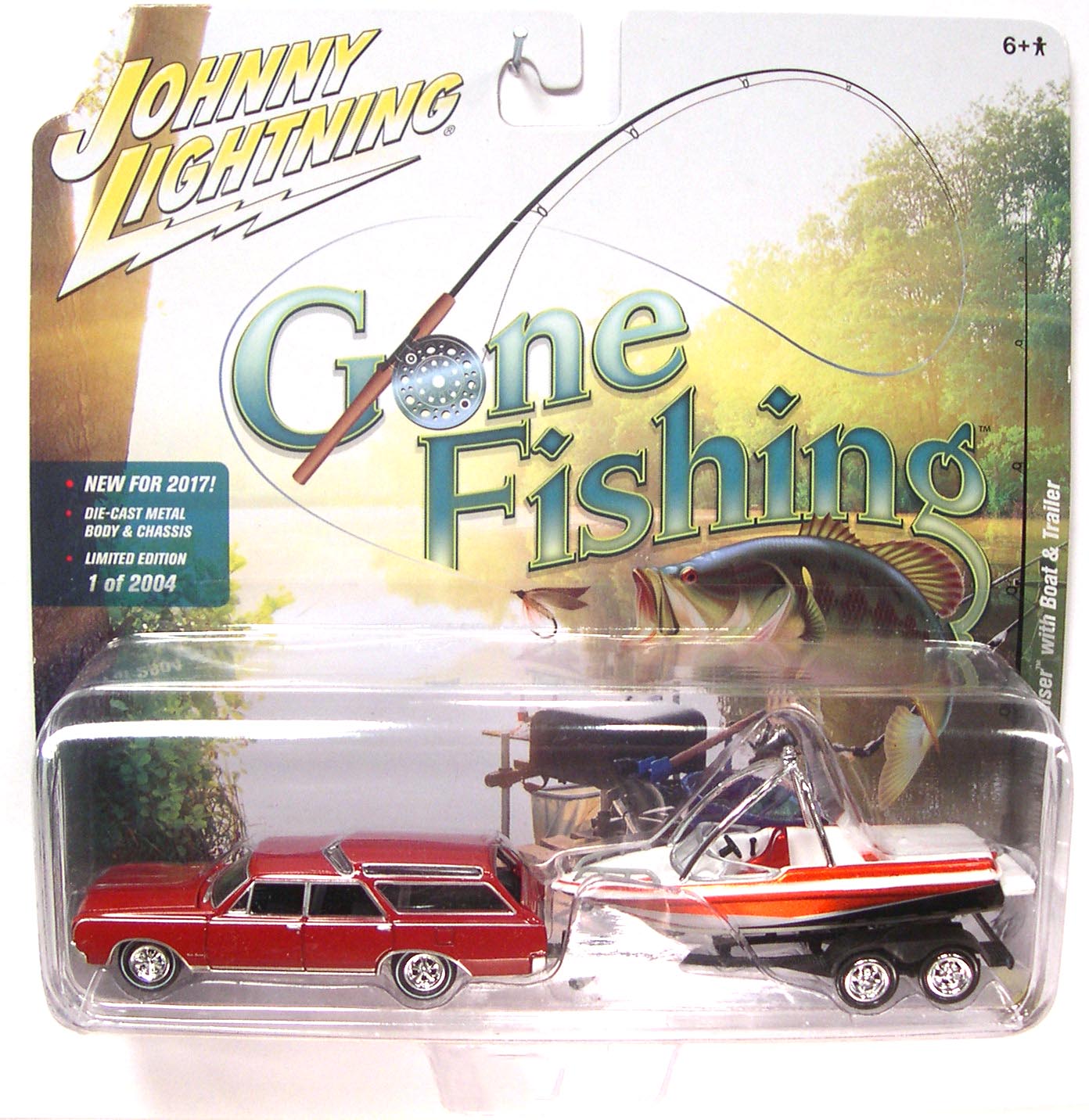 1965 Oldsmobile Vista Cruiser w/Fishing Boat & Trailer (Red)