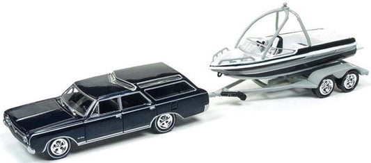 1964 Oldsmobile Vista Cruiser w/Fishing Boat & Trailer (Black)