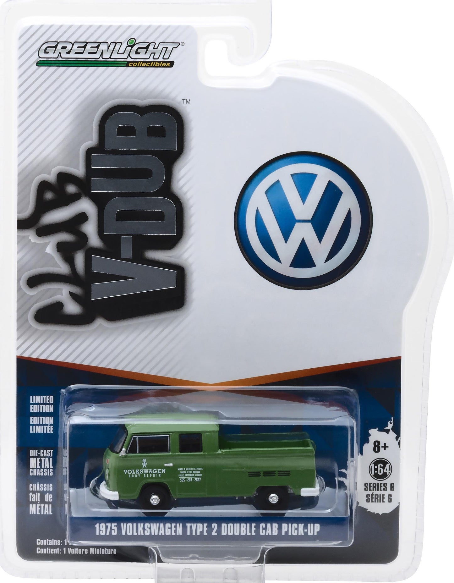 1975 Volkswagen Type 2 Double Cab Pickup Truck "Volkswagen Body Repair" (Green)