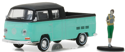 1968 Volkswagen Type 2 Pickup (Blue/Teal) w/Backpacker