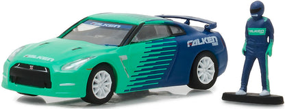 2015 Nissan GT-R (Green/Blue) "Falken Tires Racing" w/Race Car Driver