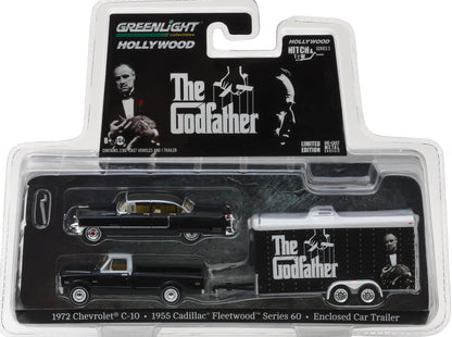 1972 Chevy C-10 Pickup w/Enclosed Car Trailer & 1955 Cadillac Fleetwood Series 60 "The Godfather"