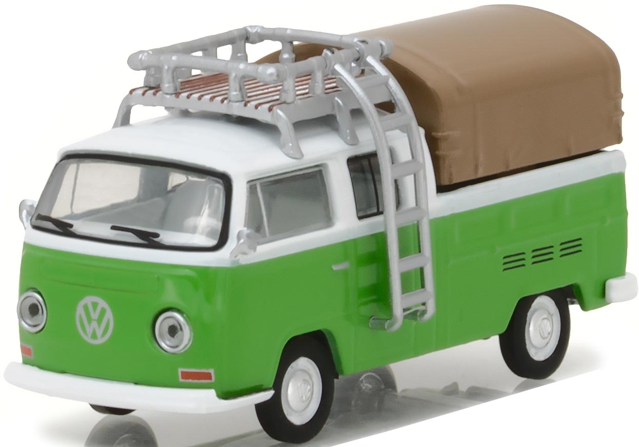 1971 Volkswagen Type 2 Double Cab Pickup w/Roof Rack & Canopy (Green/White)