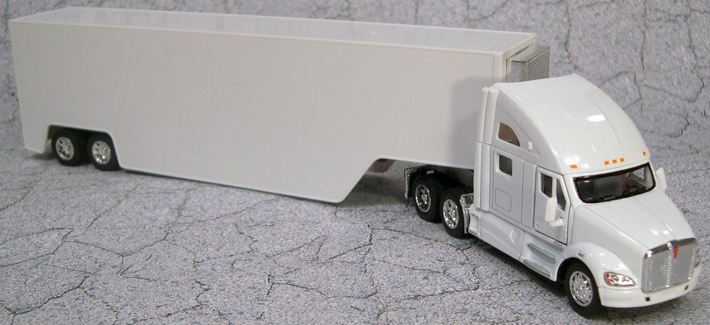 Kenworth T700 w/Race Car Trailer (White - Undecorated)