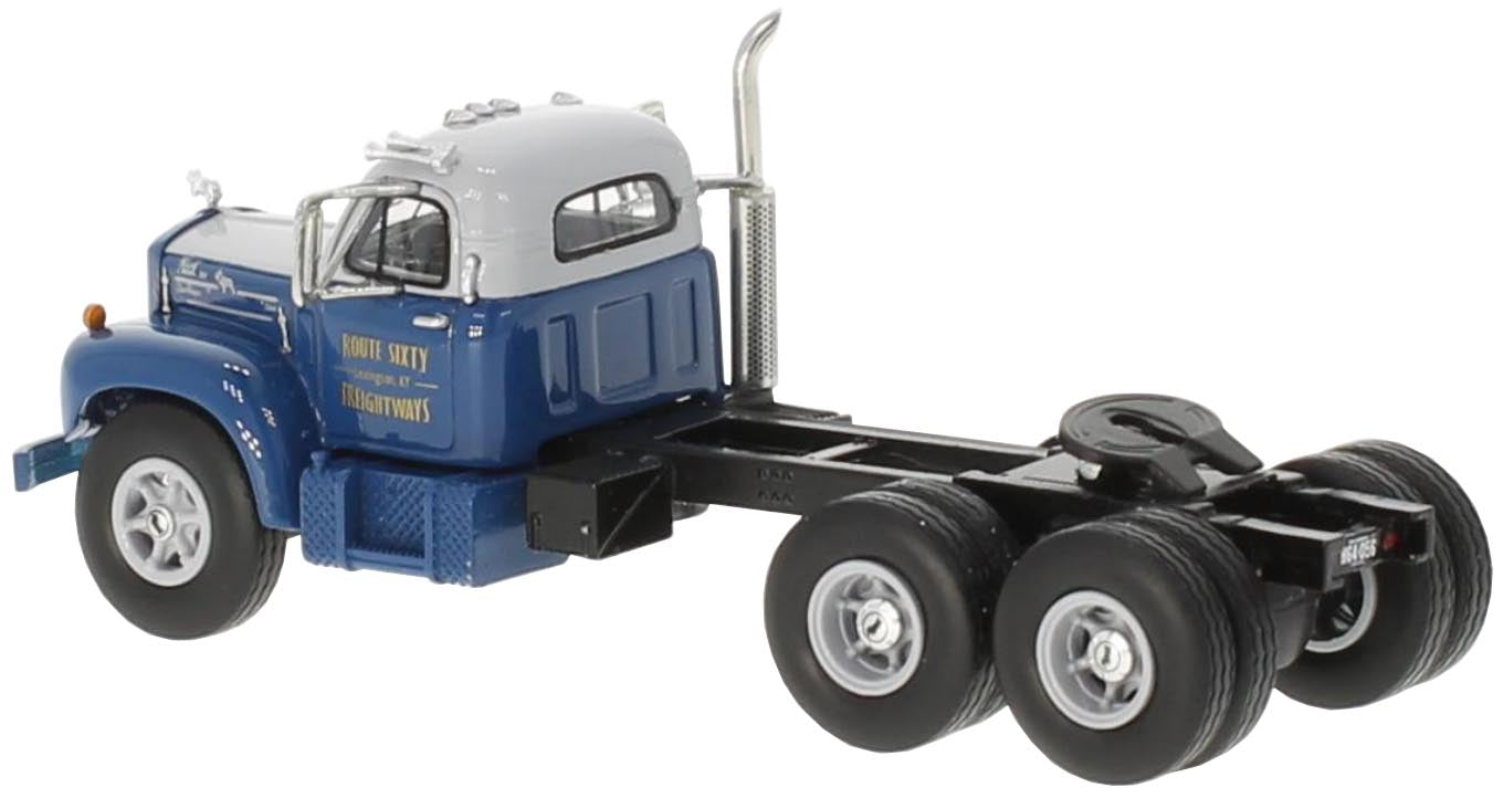 1958 Mack B-61ST Day-Cab Conventional Tractor (Blue/Gray) "Route Sixty Freightways"