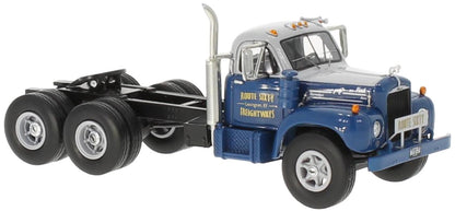 1960 Mack B-61ST Day-Cab Conventional Tractor (Blue/Gray) "Route Sixty Freightways"