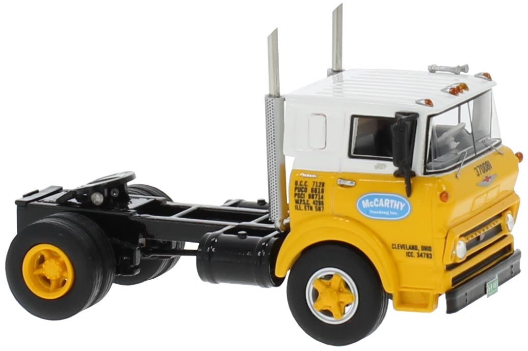 1967 Chevy Steel Tilt Sleeper-Cab COE Tractor (Yellow/White) "McCarthy Trucking Inc."
