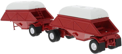 1956 Anhanger Double Bottom Dump Trailers (Red) with Covers (White)