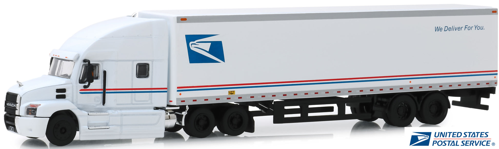 2019 Mack Anthem w/45' Dry Van "USPS - United States Postal Service" (White)