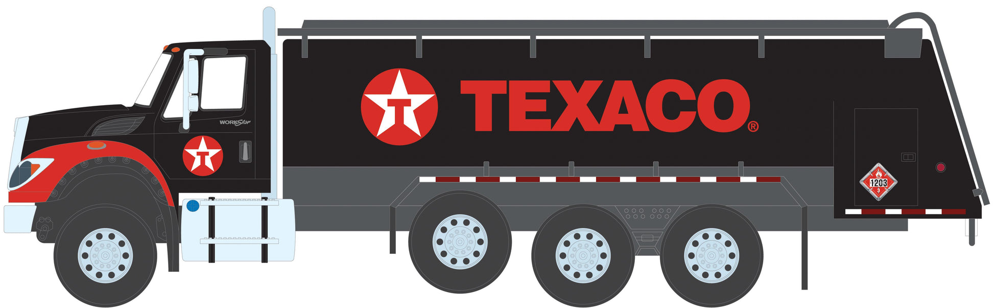 2018 International WorkStar 7600 Fuel Oil Tanker Truck "Texaco" (Black)