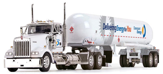 Kenworth W900L Day Cab w/Mississippi Propane Tanker Trailer "Davenport Energy" (White)