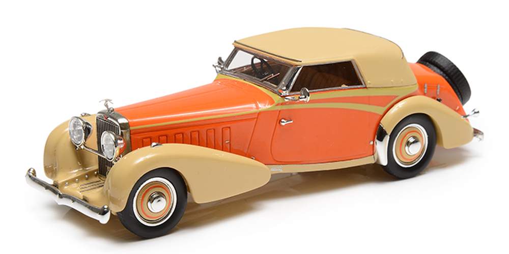 1934 Hispano Suiza J12 Cabriolet (Closed Roof) (by Vanvooren) (Orange/Beige)