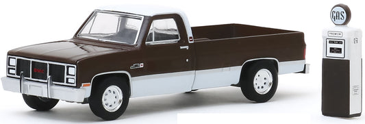 1984 GMC 2500 High Sierra Pickup (Brown/White) w/Vintage Gas Pump