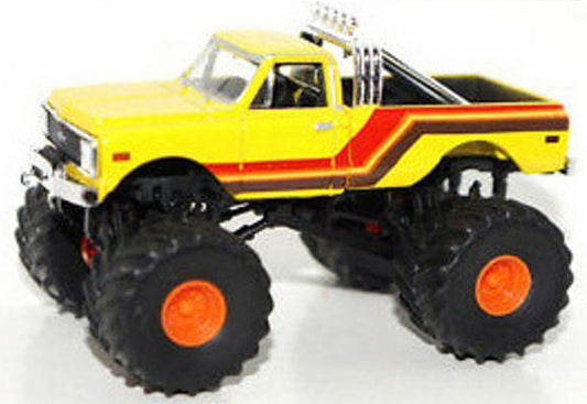 1971 Chevy K-10 Monster Truck (Yellow w/Red/Orange/Brown Stripes)