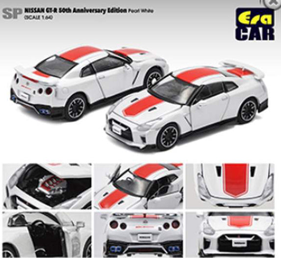 2021 Nissan GT-R R35 50th Anniversary Edition (White w/Red Stripe)