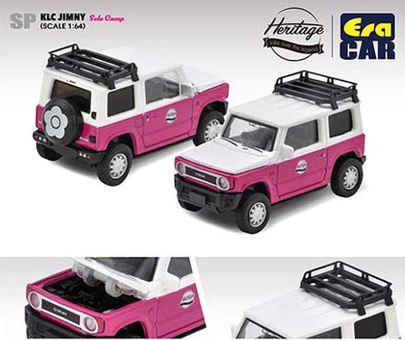 Suzuki Heritage KLC Jimny Solo Camp (Pink/White) w/Luggage Rack