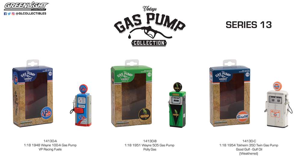 Vintage Gas Pump Collection Series 13 (Set of 3)