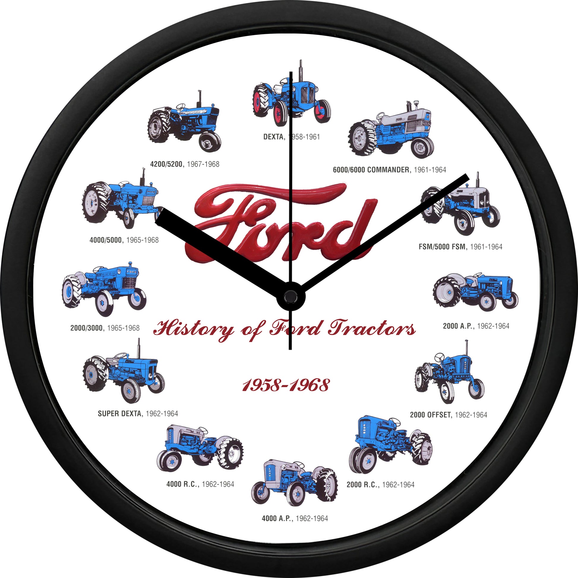 Ford Tractors 1958-1968 Wall Clock