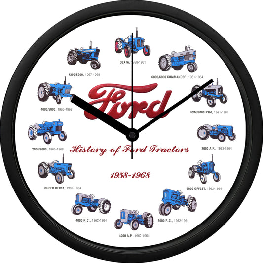 Ford Tractors 1958-1968 Wall Clock