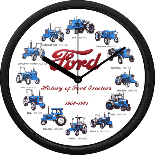 Ford Tractors 1968-1981 Wall Clock