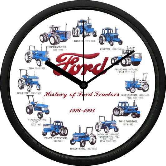 Ford Tractors 1976-1993 Wall Clock