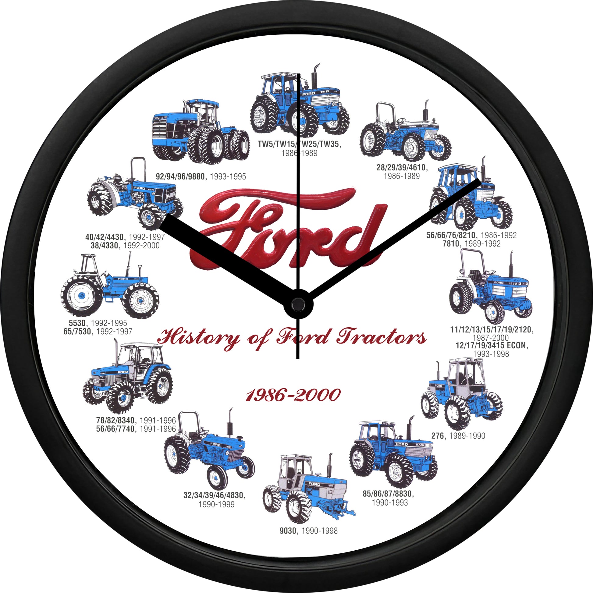 Ford Tractors 1986-2000 Wall Clock