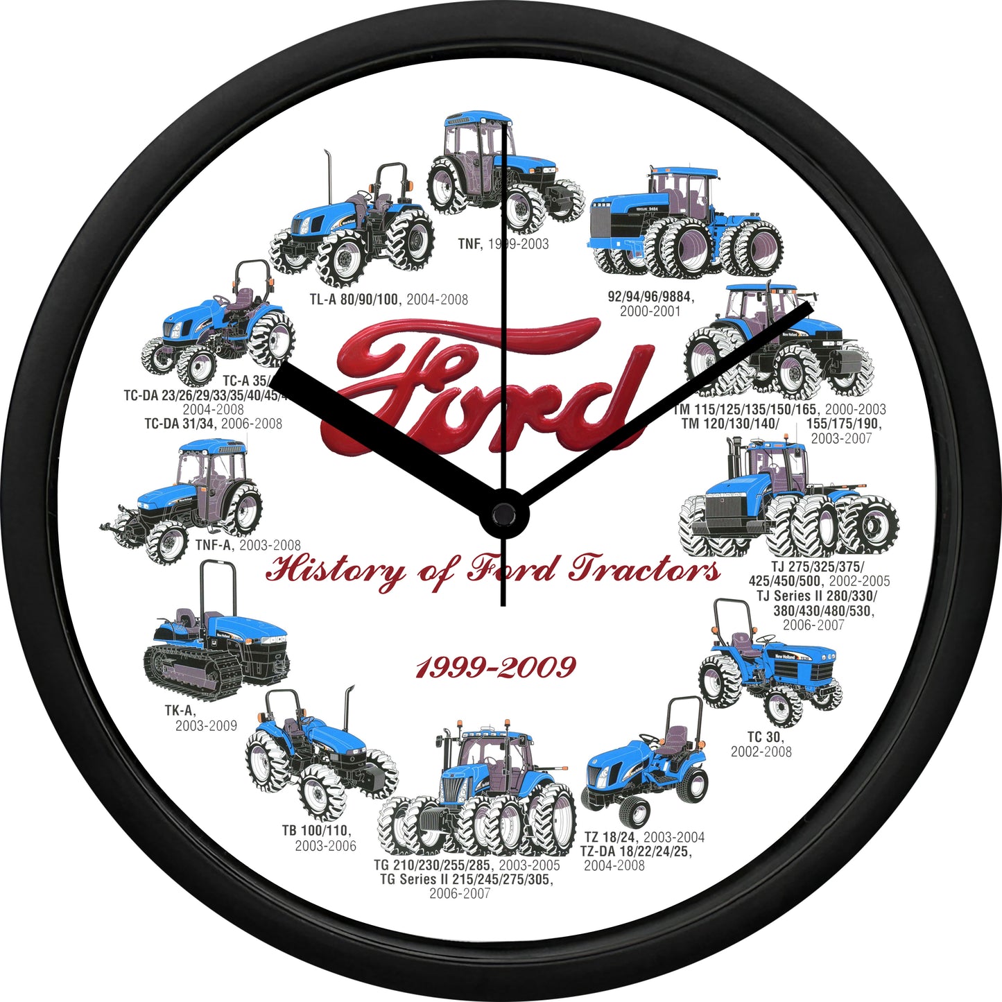 Ford Tractors 1999-2009 Wall Clock