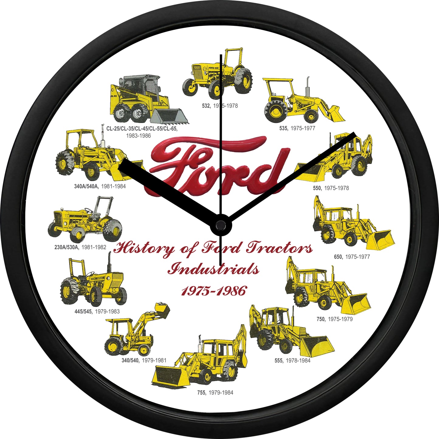 Ford Tractors Industrials 1975-1986 Wall Clock