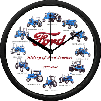 Ford Tractors 1917-2009 Set of 7 Wall Clock