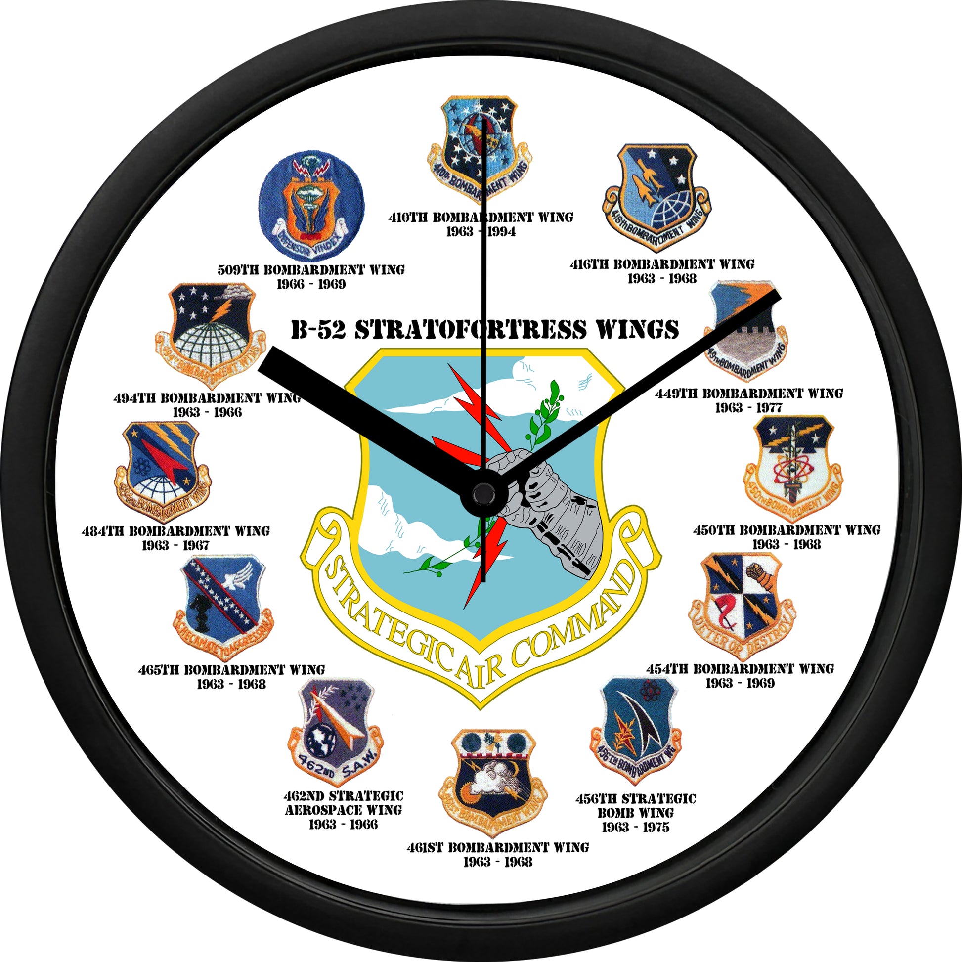 SAC - B-52 Stratofortress Wings 1963-1994 Wall Clock