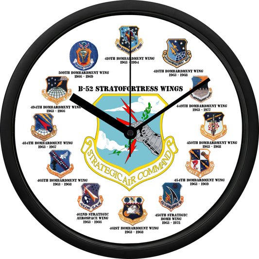 SAC - B-52 Stratofortress Wings 1963-1994 Wall Clock