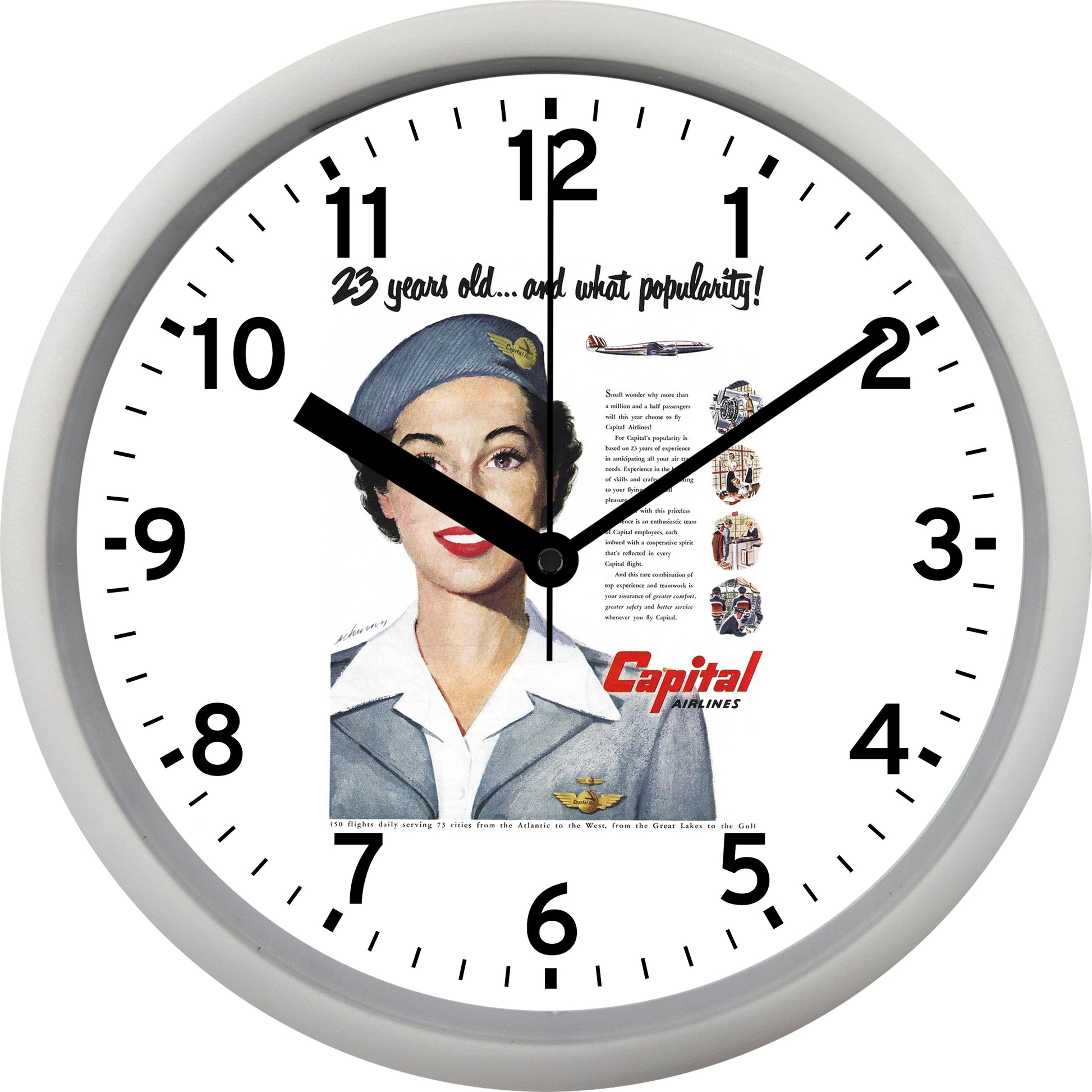 Capital Airlines Wall Clock