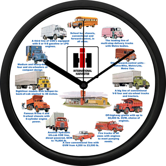 International Harvester Trucks Wall Clock