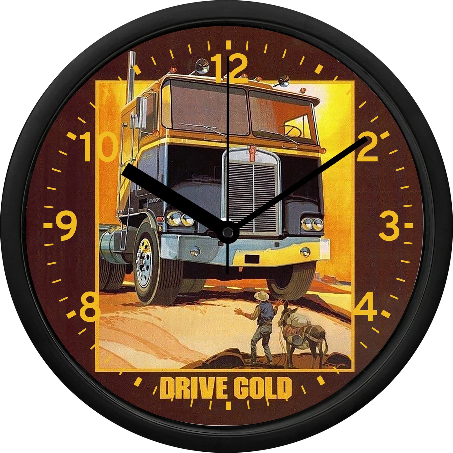 Kenworth Trucks "Drive Gold" Wall Clock