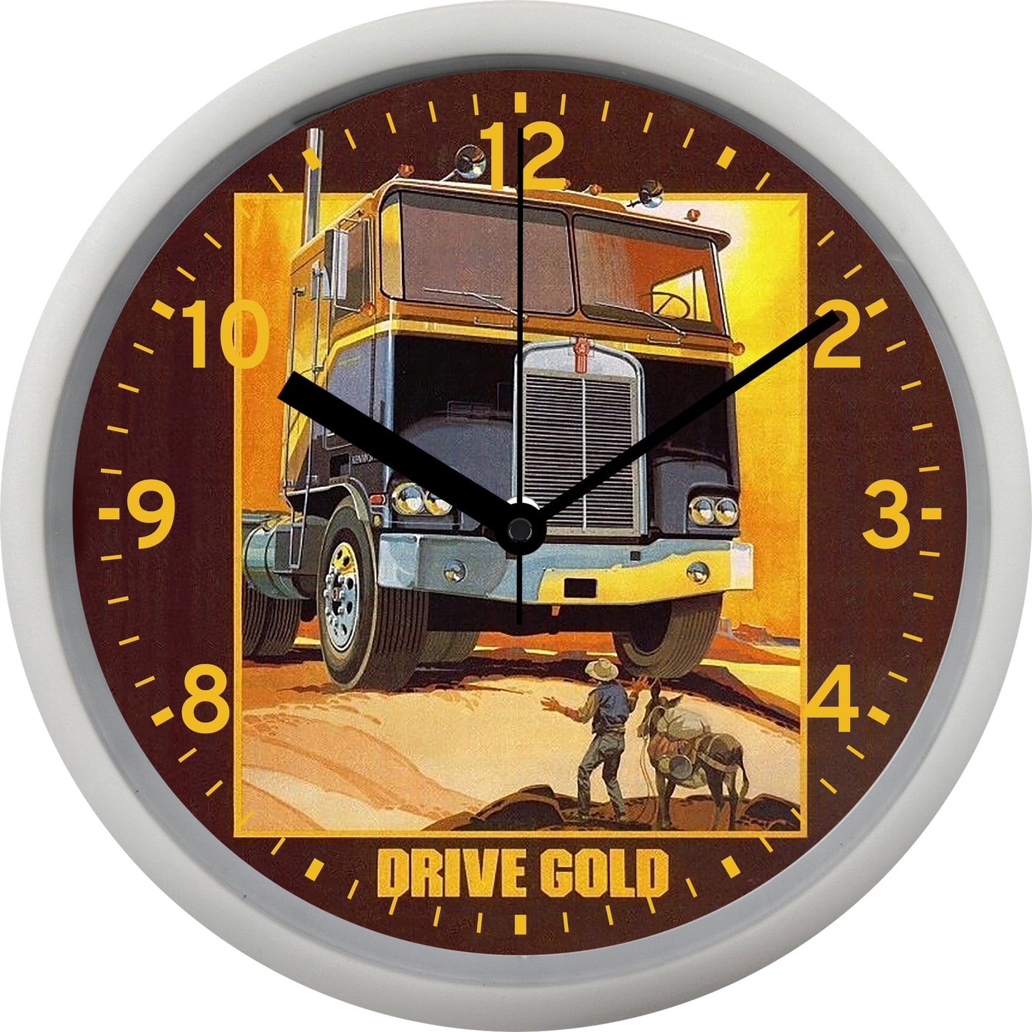 Kenworth Trucks "Drive Gold" Wall Clock