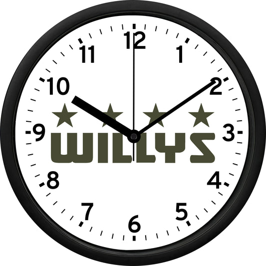 Willys 4WD Vehicles Wall Clock