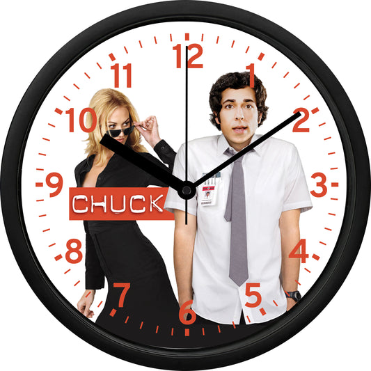 Zachary Levi & Yvonne Strahovski "Chuck" Wall Clock